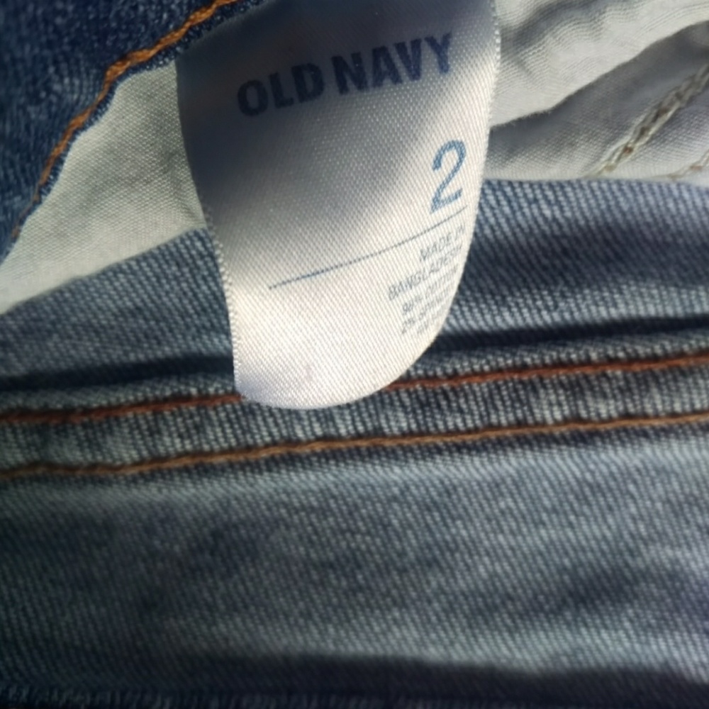 Old navy denim distressed Jean skirt - Picture 3 of 8